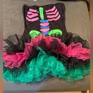 Neon skeletons tutu costume